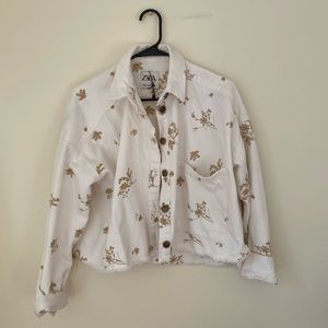 Zara White Jean Jacket